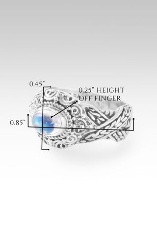 Hello Opportunity, Goodbye Negativity Ring™ in Rainbow Moonstone - Dinner - only found at SARDA™