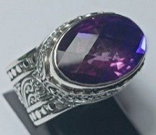 Hello Opportunity, Goodbye Negativity Ring™ in Rainbow Purple Majestic Quartz - Statement - only found at SARDA™