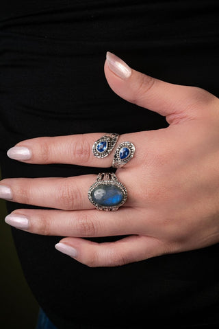 Hello Opportunity, Goodbye Negativity Ring™ in Royal Bali Blue™ Mystic Topaz - Bypass - only found at SARDA™