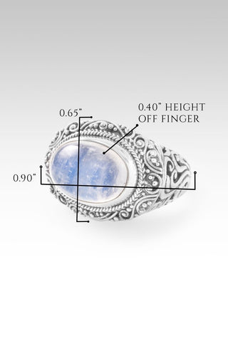 Hello Opportunity, Goodbye Negativity Ring V™ in Rainbow Moonstone - Dinner - only found at SARDA™