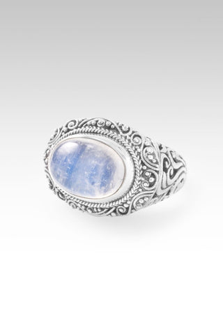 Hello Opportunity, Goodbye Negativity Ring V™ in Rainbow Moonstone - Dinner - only found at SARDA™