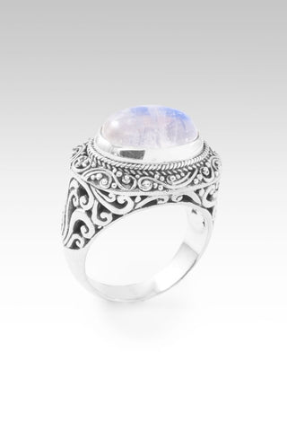 Hello Opportunity, Goodbye Negativity Ring V™ in Rainbow Moonstone - Dinner - only found at SARDA™