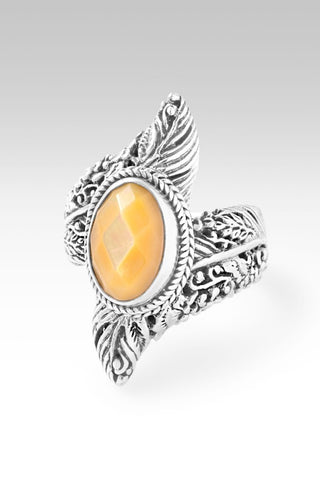Hello Priceless, Goodbye Unworthy Ring™ in Golden Mother of Pearl - Statement - only found at SARDA™