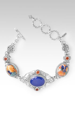 Hello the Best, Goodbye 2nd Best Bracelet™ in Lapis, Lapis Turquoise Spiny Oyster & Carnelian - Multi Stone - only found at SARDA™
