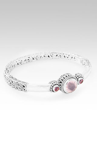 Hello Worthy, Goodbye Not Enough Bangle Bracelet™ in Rose Quartz & Pale Plum™ Mystic Topaz - Bangle - only found at SARDA™