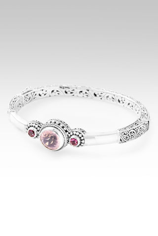 Hello Worthy, Goodbye Not Enough Bangle Bracelet™ in Rose Quartz & Pale Plum™ Mystic Topaz - Bangle - only found at SARDA™