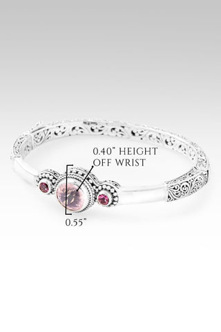 Hello Worthy, Goodbye Not Enough Bangle Bracelet™ in Rose Quartz & Pale Plum™ Mystic Topaz - Bangle - only found at SARDA™