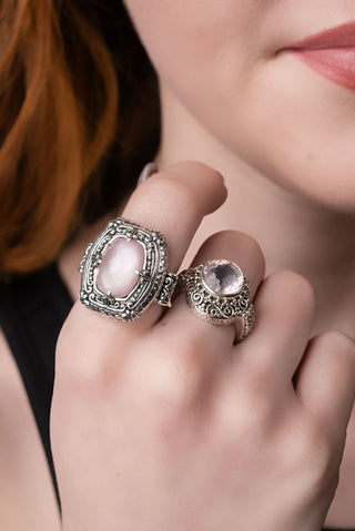 Hello Worthy, Goodbye Not Enough Ring™ in Rose Quartz - Statement - only found at SARDA™