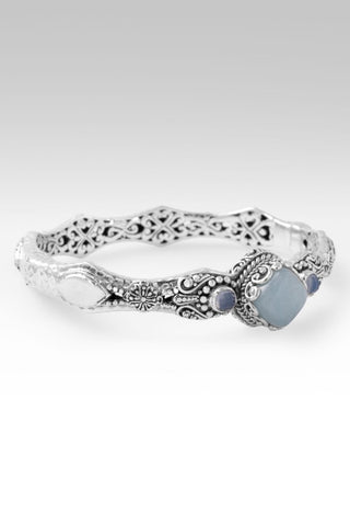 He's a Pain Taker Bangle Bracelet™ in Aquamarine & Serenity Blue Chalcedony - Bangle - only found at SARDA™