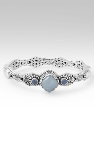 He's a Pain Taker Bangle Bracelet™ in Aquamarine & Serenity Blue Chalcedony - Bangle - only found at SARDA™