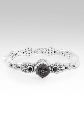 He's a Pain Taker Bangle Bracelet™ in Odyssey Black Knight™ Mystic Quartz & Black Spinel - Bangle - only found at SARDA™