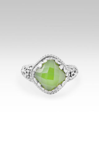 He's A Way Maker Ring™ in Key Lime Chalcedony - Dinner - only found at SARDA™