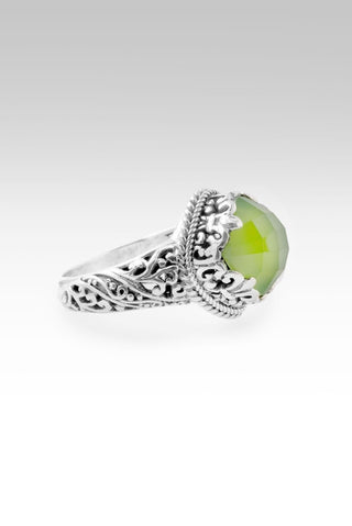 He's A Way Maker Ring™ in Key Lime Chalcedony - Dinner - only found at SARDA™