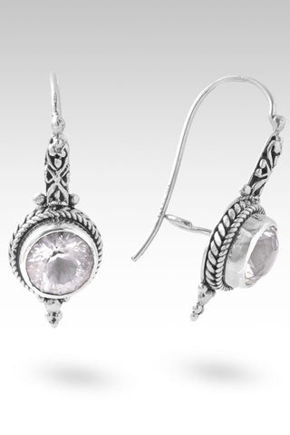 He's True & Faithful Earrings™ in White Quartz - Sarda Safety Latch - only found at SARDA™