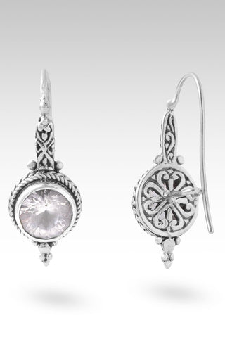 He's True & Faithful Earrings™ in White Quartz - Sarda Safety Latch - only found at SARDA™