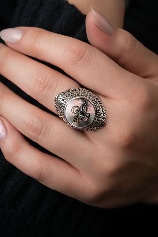 His Guaranteed Hope Ring™ in Black Mother of Pearl - Statement - only found at SARDA™