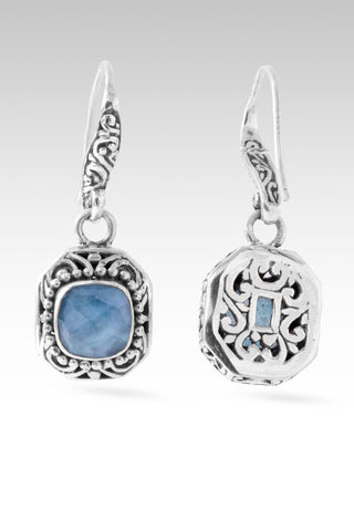 His Perfect Love Earrings™ in Blue Quartz Mother of Pearl - Bali Wire - only found at SARDA™