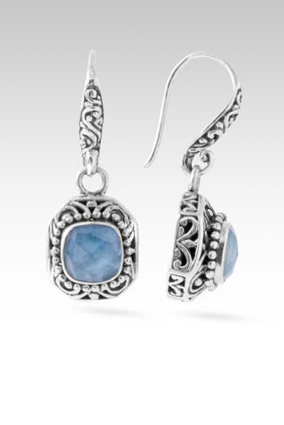 His Perfect Love Earrings™ in Blue Quartz Mother of Pearl - Bali Wire - only found at SARDA™