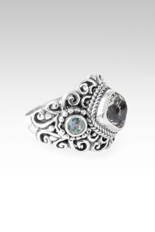 His Victory Ring™ in Prasiolite & Bali Crush™ Mystic Topaz - Dinner - only found at SARDA™