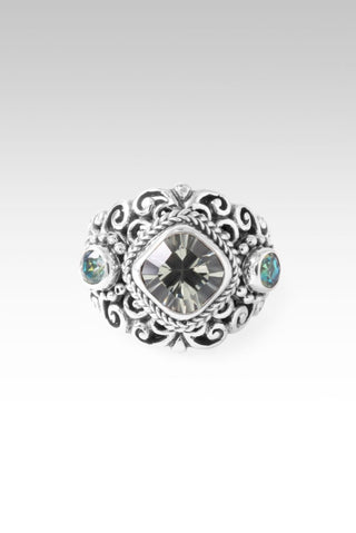 His Victory Ring™ in Prasiolite & Bali Crush™ Mystic Topaz - Dinner - only found at SARDA™