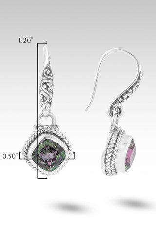 His Wonderful Works Earrings™ in Chrome Chameleon™ Mystic Quartz - Bali Wire - only found at SARDA™