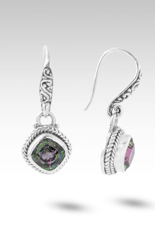 His Wonderful Works Earrings™ in Chrome Chameleon™ Mystic Quartz - Bali Wire - only found at SARDA™
