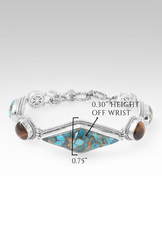 Holy Healing Bracelet™ in Blue Mohave Kingman Turquoise with Bronze, Tiger's Eye & Rose Gold Sunstone - Multi Stone - only found at SARDA™