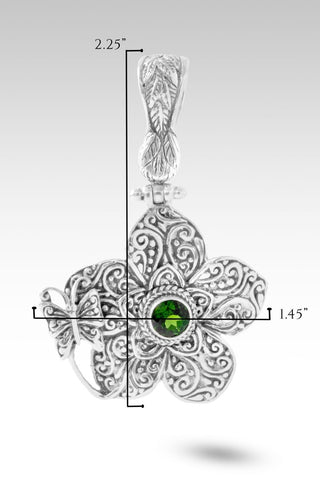 Hope Blossoms Pendant™ in Chrome Diopside - Single Stone - only found at SARDA™