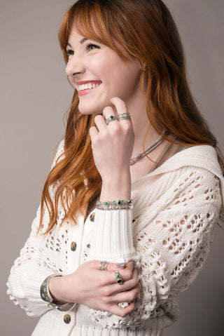 Hope Blossoms Ring™ in Chrome Diopside - Dinner - only found at SARDA™