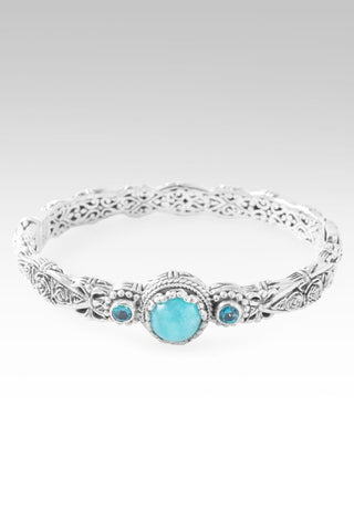 Hope Is Coming Bangle Bracelet™ in Amazonite & Bali Breeze™ Mystic Topaz - Bangle - only found at SARDA™