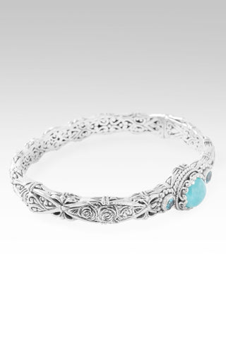 Hope Is Coming Bangle Bracelet™ in Amazonite & Bali Breeze™ Mystic Topaz - Bangle - only found at SARDA™