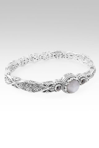 Hope Is Coming Bangle Bracelet™ in Grey Moonstone & Black Spinel - Bangle - only found at SARDA™