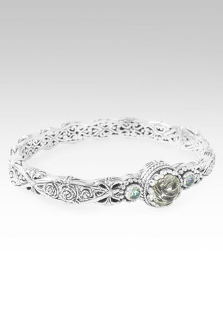 Hope Is Coming Bangle Bracelet™ in Prasiolite & Bali Crush™ Mystic Topaz - Bangle - only found at SARDA™