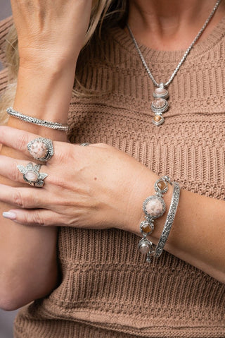 Hope's Radiance Bracelet™ in Flower Agate, Peach Moonstone & Gold Sunstone - Multi Stone - only found at SARDA™