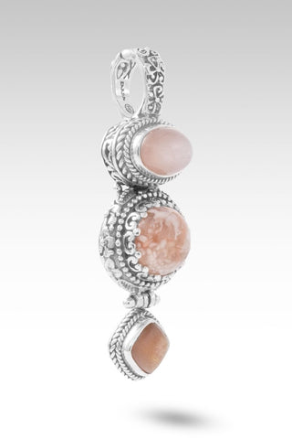 Hope's Radiance Pendant™ in Flower Agate, Peach Moonstone & Gold Sunstone - Multi Stone - only found at SARDA™