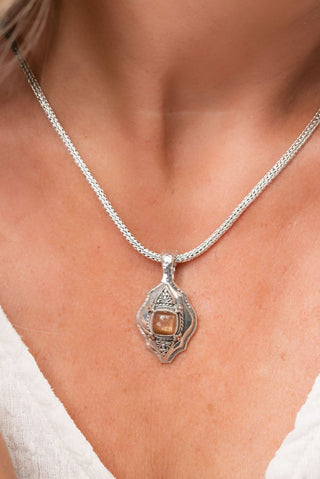 Hope's Radiance Pendant™ in Gold Sunstone - Single Stone - only found at SARDA™