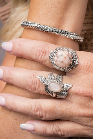 Hope's Radiance Ring™ in Flower Agate - Dinner - only found at SARDA™