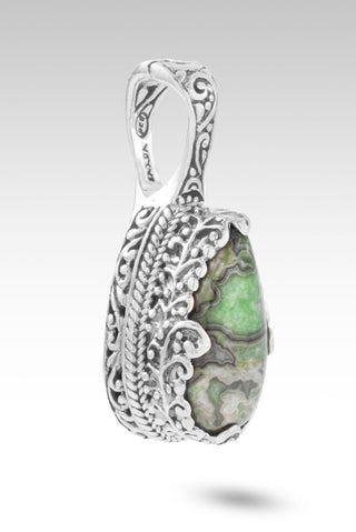 I Am Found Pendant™ in Green Lace Agate - Single Stone - only found at SARDA™