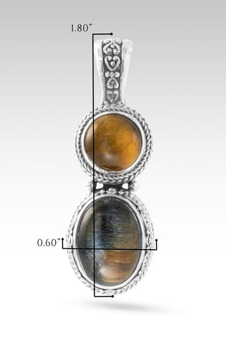 I Am His Treasure Pendant™ in Blue Tiger's Eye & Tiger's Eye - Multi Stone - only found at SARDA™
