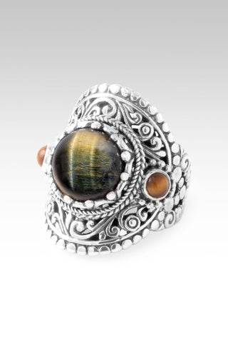 I Am His Treasure Ring™ in Blue Tiger's Eye & Tiger's Eye - Dinner - only found at SARDA™