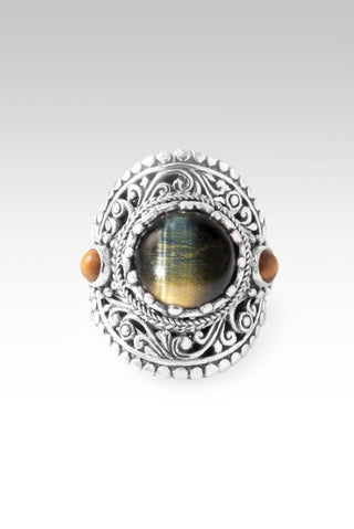 I Am His Treasure Ring™ in Blue Tiger's Eye & Tiger's Eye - Dinner - only found at SARDA™