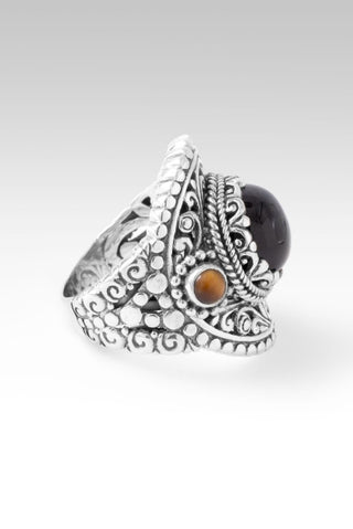I Am His Treasure Ring™ in Blue Tiger's Eye & Tiger's Eye - Dinner - only found at SARDA™