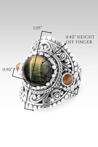 I Am His Treasure Ring™ in Blue Tiger's Eye & Tiger's Eye - Dinner - only found at SARDA™
