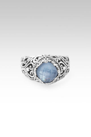 I Am Not My Mistakes Ring™ in Blue Quartz Mother of Pearl - Dinner - only found at SARDA™