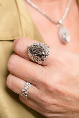 I Am Redeemed Ring™ in Black Mother of Pearl - Statement - only found at SARDA™