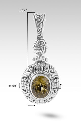 I Believe, I Overcome Pendant™ in Olive Quartz - Single Stone - only found at SARDA™