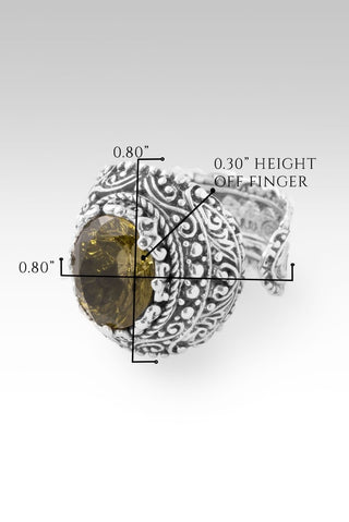 I Believe, I Overcome Ring™ in Olive Quartz - Bypass - only found at SARDA™