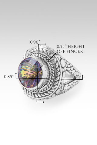 I Believe in Miracles Ring II™ in Northern Lights™ Mystic Quartz - Dinner - only found at SARDA™