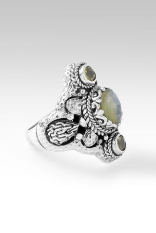 I Can With U Ring™ in Vesuvianite Mother of Pearl Quartz & Peridot - Statement - only found at SARDA™