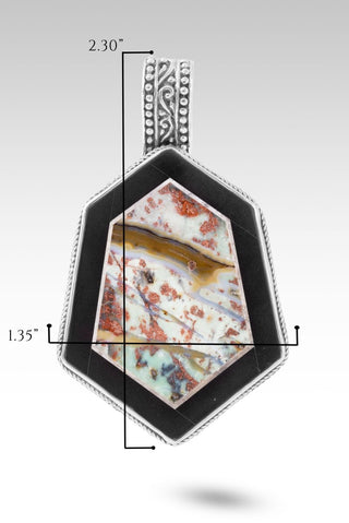 I See Him In Everything Pendant™ in Golden Fuchsite & Black Calcite - Statement - only found at SARDA™